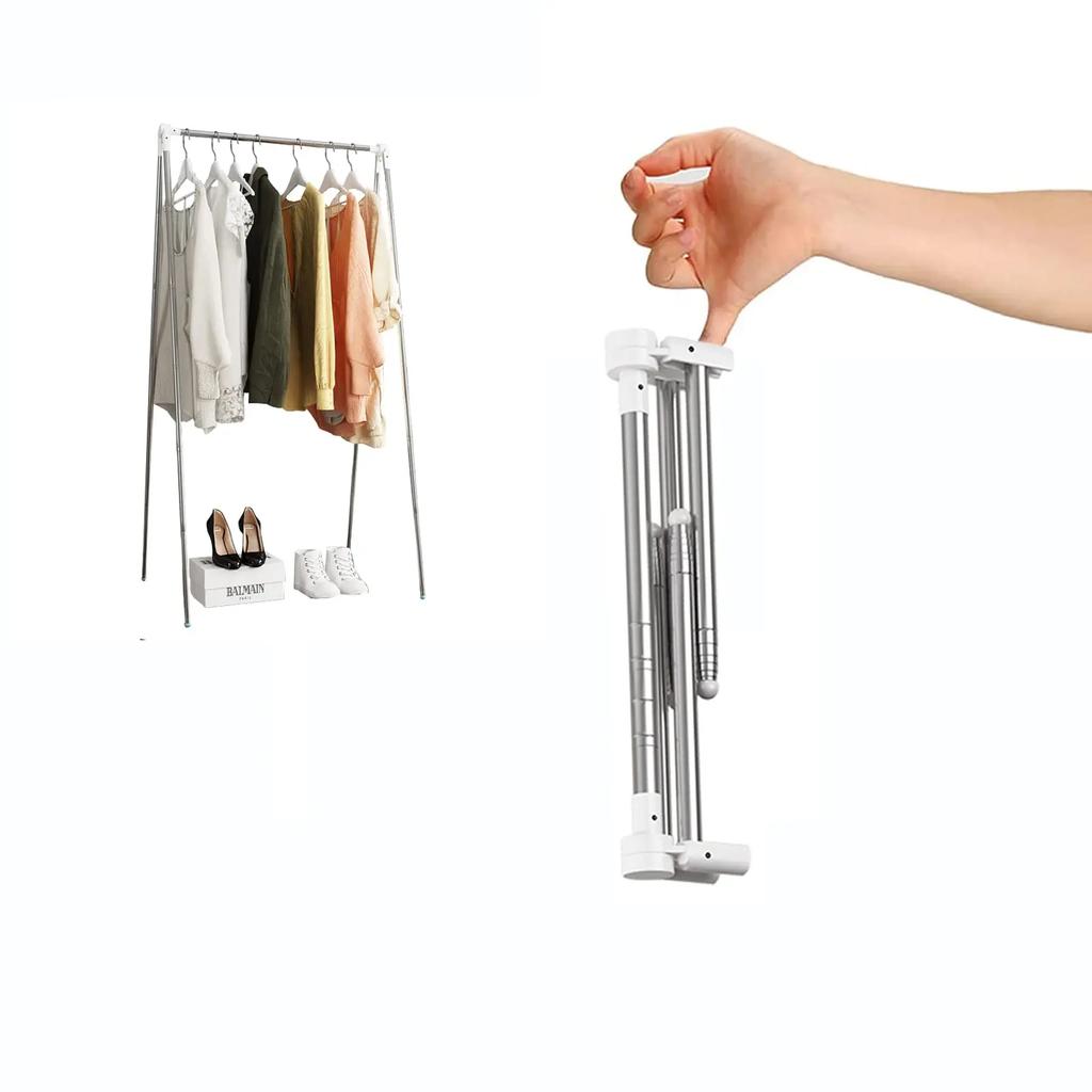 Outdoor Travel Clothes Drying Rack,Mini Foldable Clothing Laundry Drying Hanger,Space Saving Baby Cloth Organizer Stand for Case