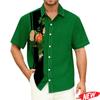 2026 St. St. Patrick's Day Hemd Für Männer Frauen 3D Gedrucktes Irisches Kleeblatt Hawaiianisches Hemd Street Kurzarm Oberteile Lässige Hemden mit Knöpfen