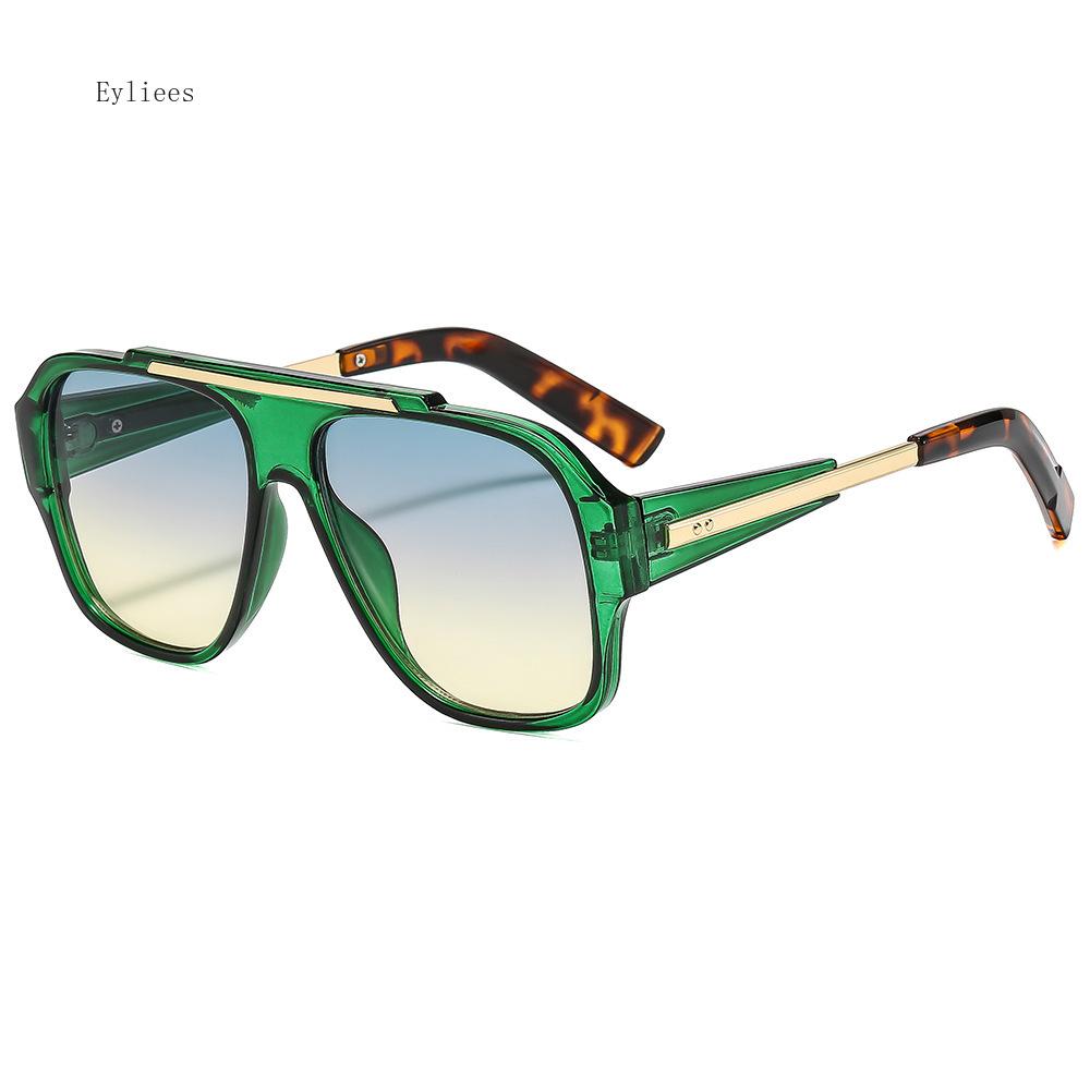 Vintage  Designer Oversized Pilot Sunglasses Women Fashion Popular Big Frame Luxury Sun Glasses Men Punk Eyewear UV400