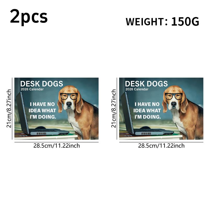 2026 Dog Pooping Calendar Funny Animal Humor Wall Calendar with Dogsh*t Design Novelty Gag Gift for Dog Lovers Office Home Decor