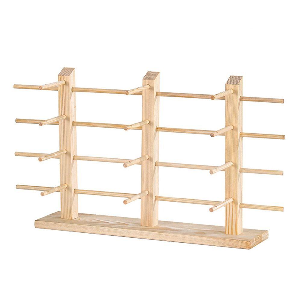 Storage Glasses Frame Tray Eyeglasses Organizer Shelf Sunglass Display Rack Solid Wood Stand