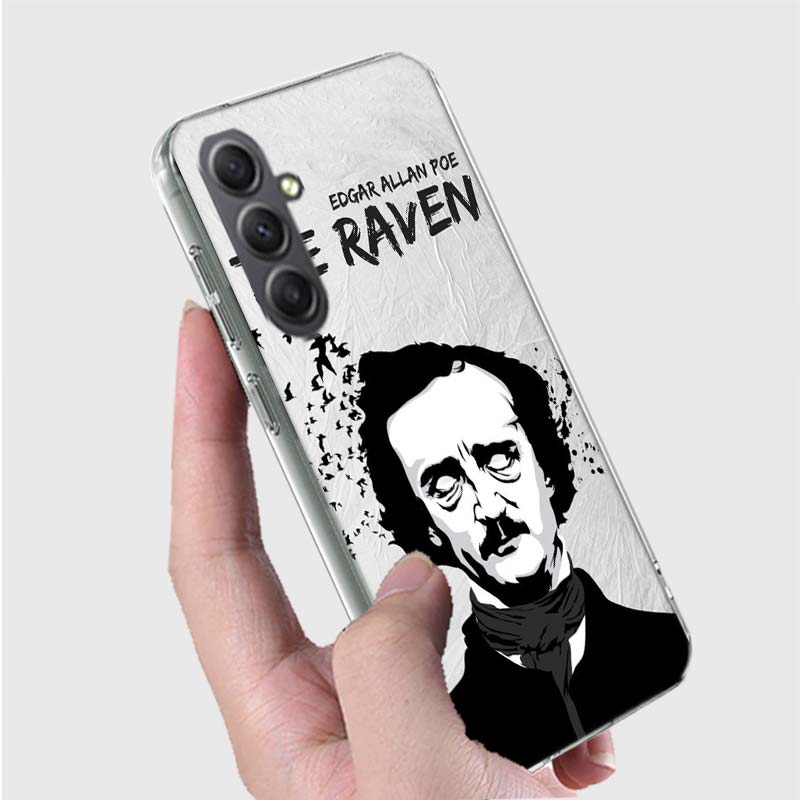 Edgar Allan Poe Phone Case for Samsung A16 A26 A36 A56 A17 A37 A57 A07 A06 A02S A03 A04S A05S Galaxy Note 20 10 A50S A71 A51 A31