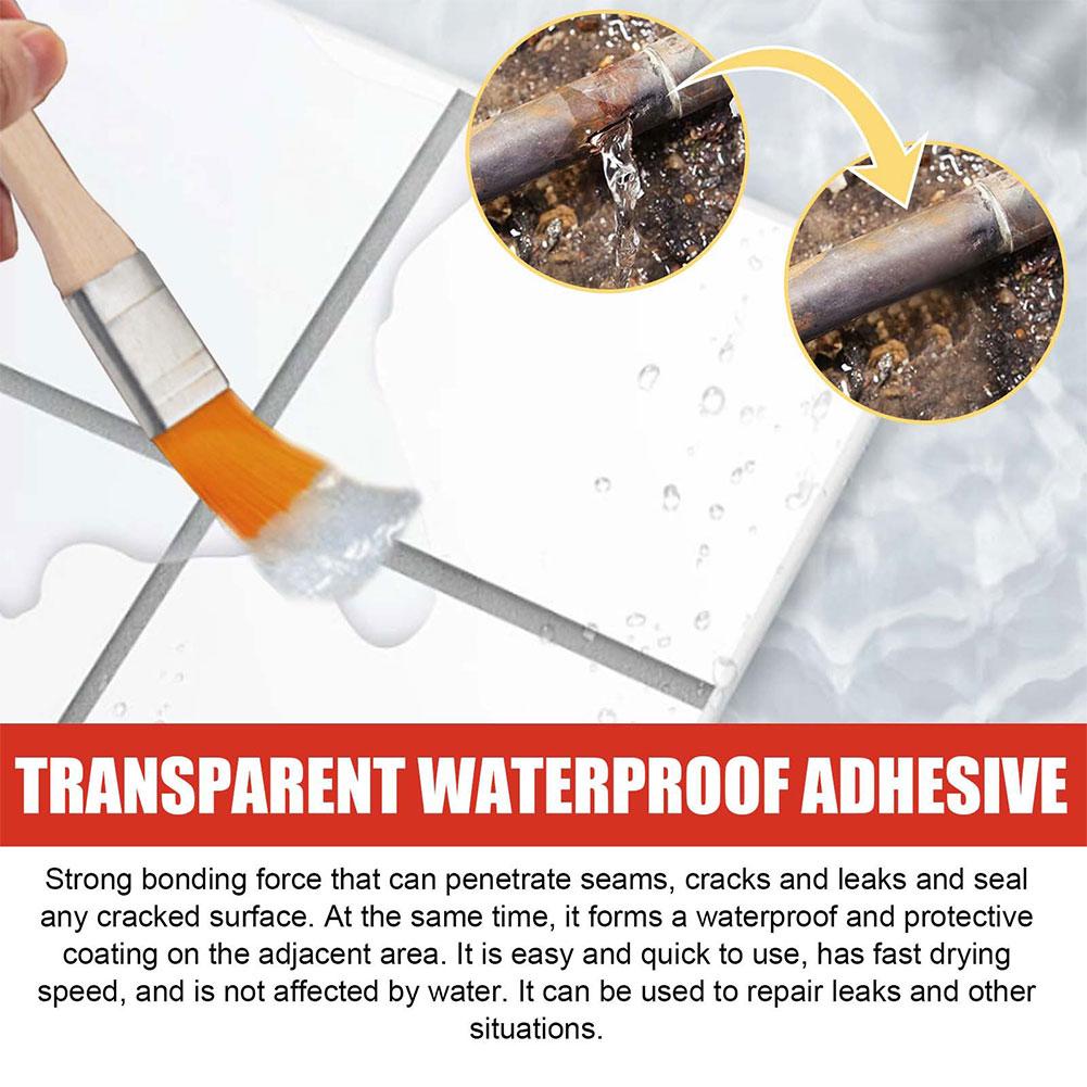 100/300g Waterproof Insulating Sealant with Brush Leak-Free Glue Transparent Invisible Paste Glue Repair Broken Tools
