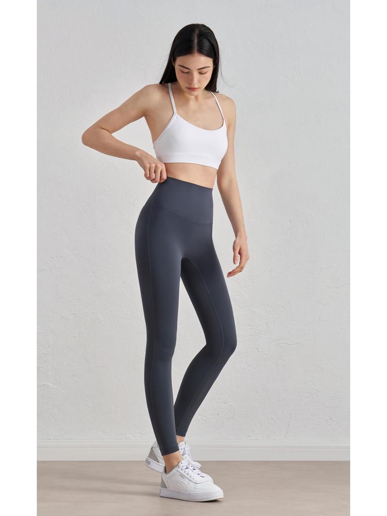 AD High-Waist Nude Nahtlose Yogahose – Hüftformend, Anti-Roll Sporttights