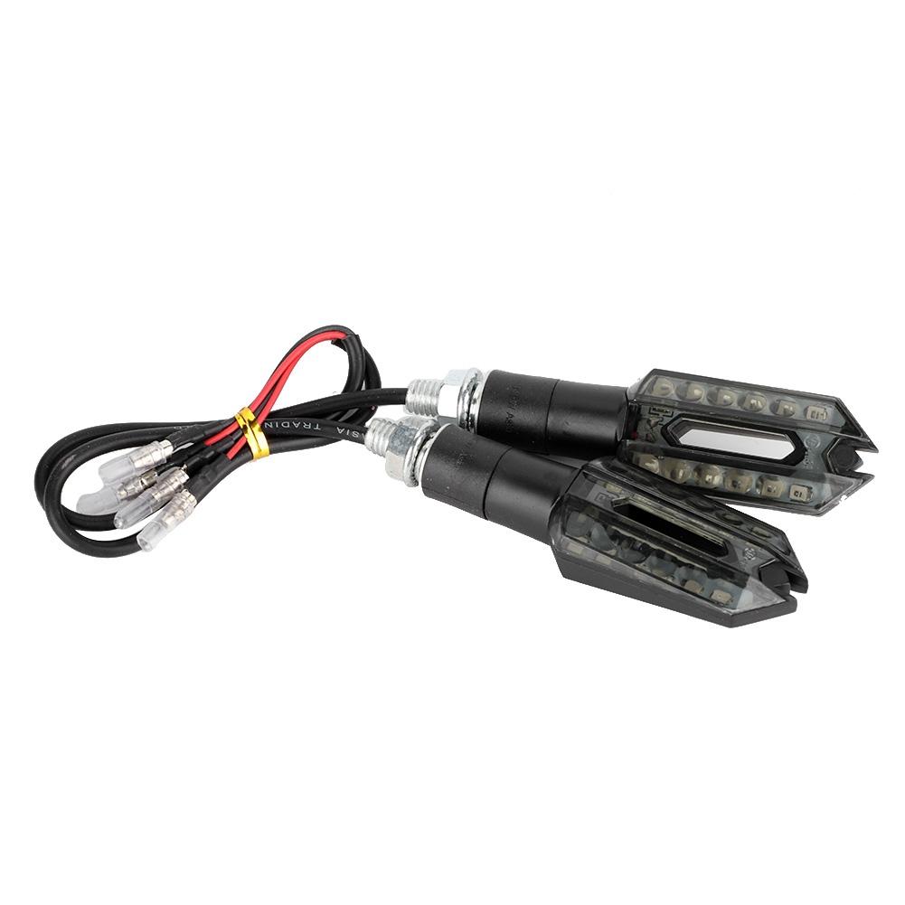 1 Pair Universal LED 12V Motorcycle Turn Signal Lamps Yellow Light Modified Accessories
