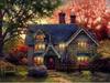 Diy Diamond Embroidery 5D Landscape Forest Hut Cross Stitch Riverside Path Round Diamond Painting Mosaic New Year Gift