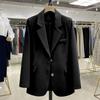 Spring and Autumn New Blazer Women's Casual Versatile Loose Design Top Solid Color Long-sleeved Suit