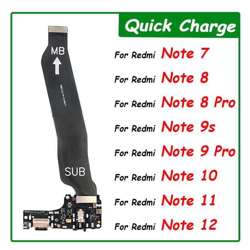 Xiaomi Redmi Note 10 Pro 10s 11 11s Pro 4G 5G için Test Edildi USB Şarj Portu Dock Kartı Konektörü Ana FPC Anakart Esnek Kablo
