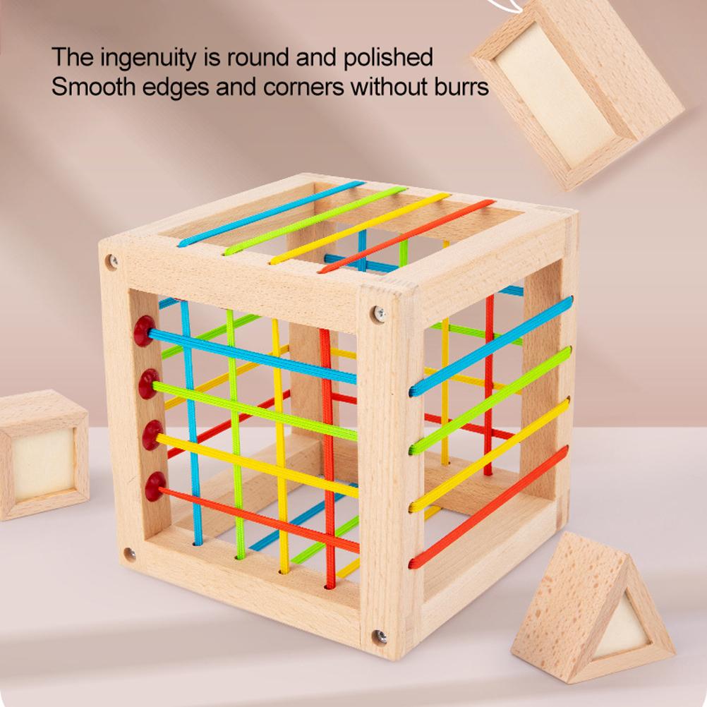 Baby Sorter Toy Colorful Cube Multiple Sensory Shape Learning Toys Fine Motor Skills for Girls Boys