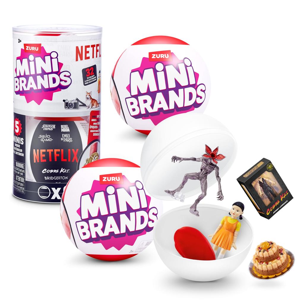 ZURU Mini Branded Netflix Capsule, Surprise Toy with Collectible Minis, Blind Packaging, Iconic Minis Themed to the Show (2 Capsules).