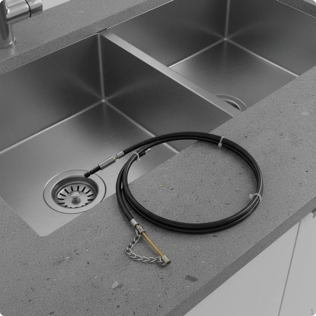 Chain Drain Auger Versatile Use Cleaner Reusable Adjustable for Kitchen,