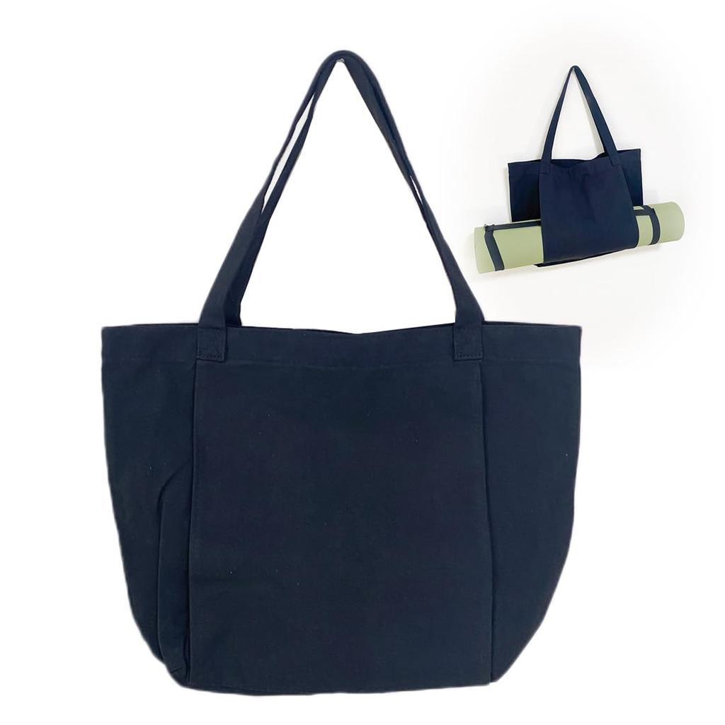 Startside Yoga Mat Carrying Shoulder Bag Tote Bag Canvas Wear Mat Storage Convenient Carrying Bag (Black)