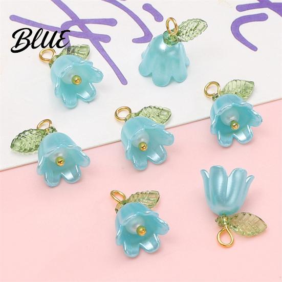 Three-dimensional Flower Charm 10Pcs DIY Pendant Three-Dimensional Simulation Texture Resin