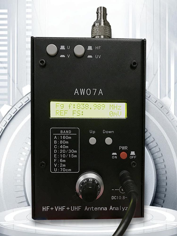 HF/VHF/UHF AW07A 1.5-470MHZ 160 M Multiband Antenna Analyzer Impedance SWR Antenna Analyzer Antenna Analyzer Meter for Ham Radio