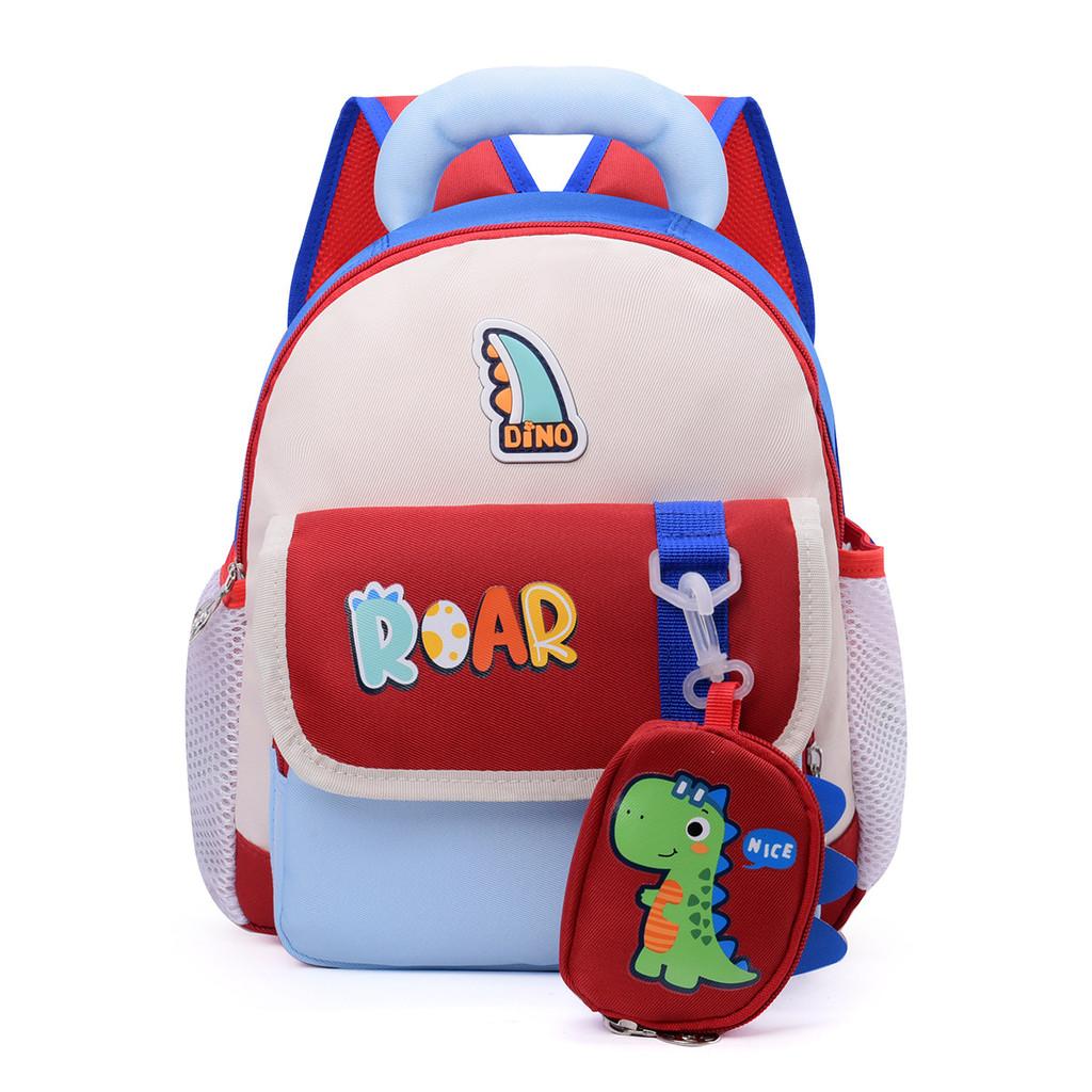 Kids Cartoon Oxford Fabric School Bag With Animal Prints For Toddlers And Preschoolers