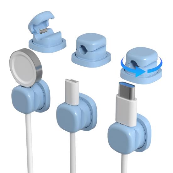 3/6 Adet 360 Derece Dönebilen Kablo Tutucu Yapışkanlı Ev Ofis Komodin Masa Kablo Düzenleyici Manyetik Tel Yönetimi Klipsi Şarj Kablosu Tutucu