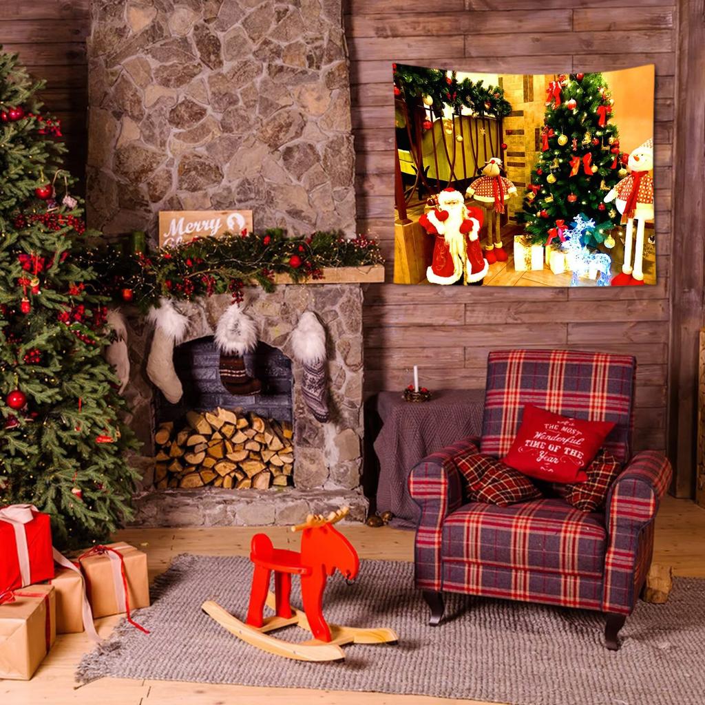 Moș Crăciun Decorațiune de Crăciun Motiv Imprimat Tapiserie Acasă Sufragerie Dormitor Decorare Perete Tapiserie Agățată