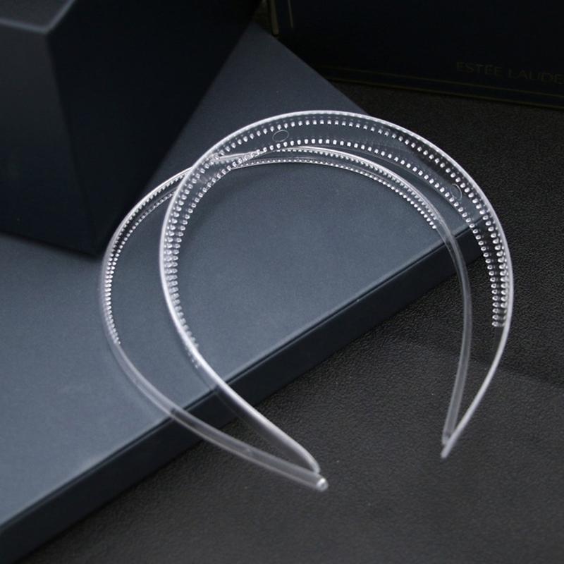 Plain Headbands Toothed Hair Hoop Headbands Clear Plastic Hair Hoop 8mm/12mm/20mm/25mm Plain Headbands Toothed Comb