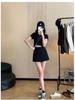 2025 Summer High-Waist Slimming A-Line Skirt Shorts for Women - Casual Petite Hip-Wrapping Style