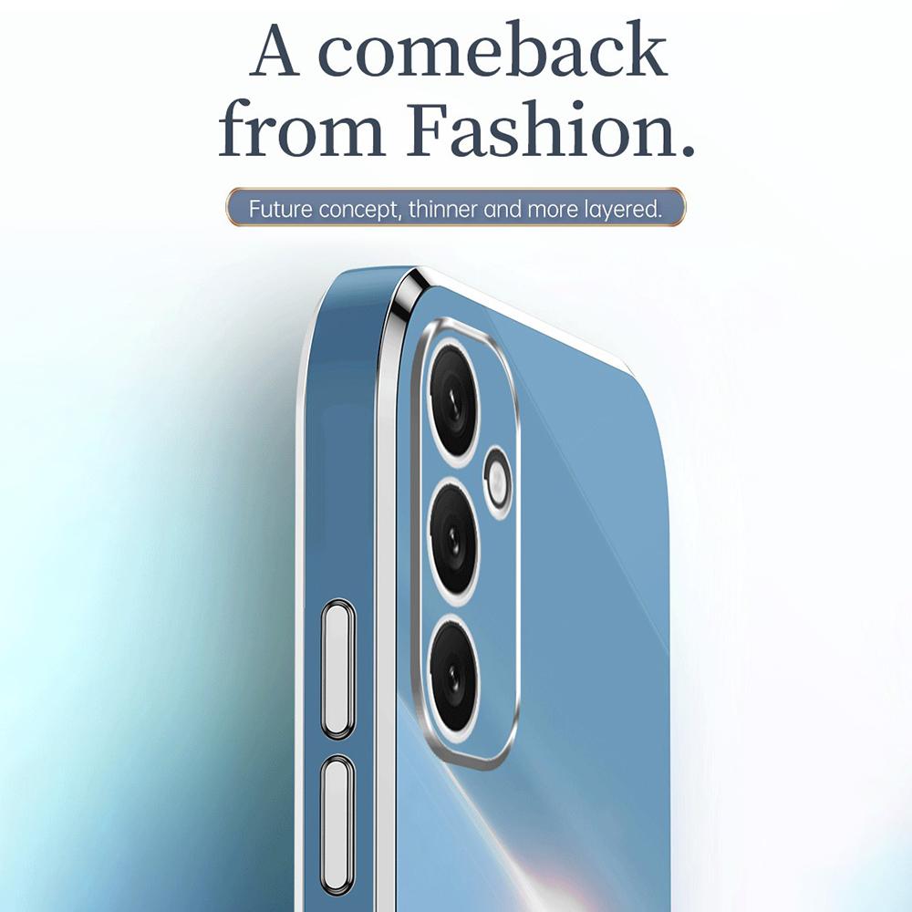 XINLI For Samsung Galaxy A34 5G Phone TPU Case Electroplating Ring Kickstand Anti-drop Cover