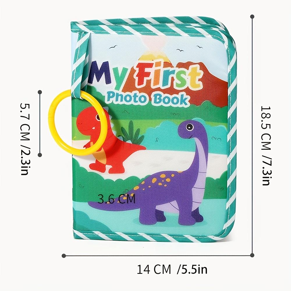 Album di debutto per neonati, album in tessuto morbido con specchio, cornice per collage personalizzata di famiglia e amici, cornice in tessuto pieghevole, tema animali ricreativi