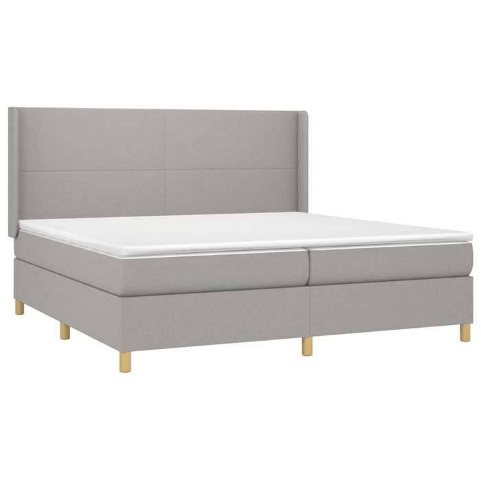 VidaXL Bed Slat Base with Mattress, Upholstered Bed, Double Bed, Adult Bedroom Interior Bed, Modern, 3131857