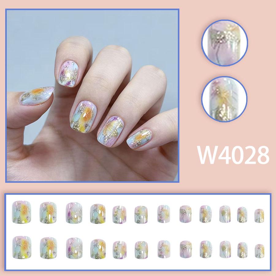 Brightening Rainbow Butterfly Cartoon Nails - 24 Piece Set