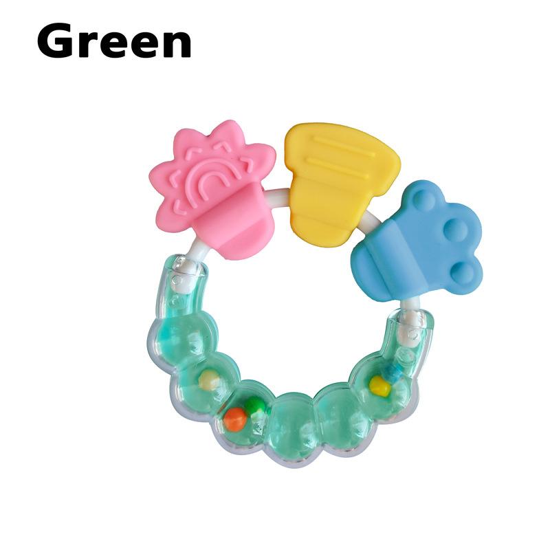 Baby Clutch Ball Rattle Fitness Soft Glue Hand Rattle, Fish Skewer Toothpaste Infant 0-1 Years Old Educational Toy