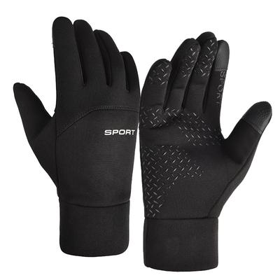 Warme Outdoor-Handschuhe für Radfahren im Herbst und Winter, winddicht, wasserdicht, für alle Finger, zum Skifahren, Kälteschutz, rutschfest, Touchscreen-Handschuhe