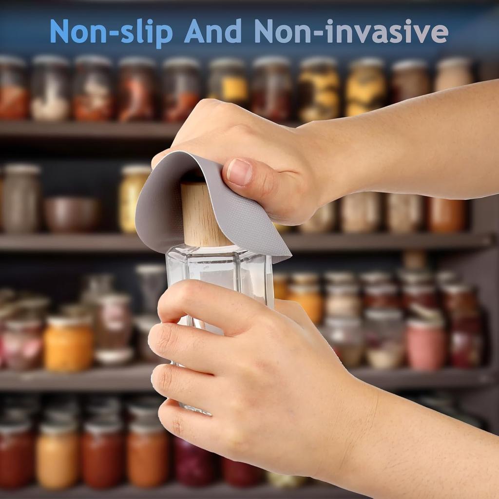 4PCS Jar Opener Gripper Pad, Silicone Jar Opener, Multi-function Jar Openers Top Rated for Seniors, Bottle Opener Gripper Pad Coasters for Elderly