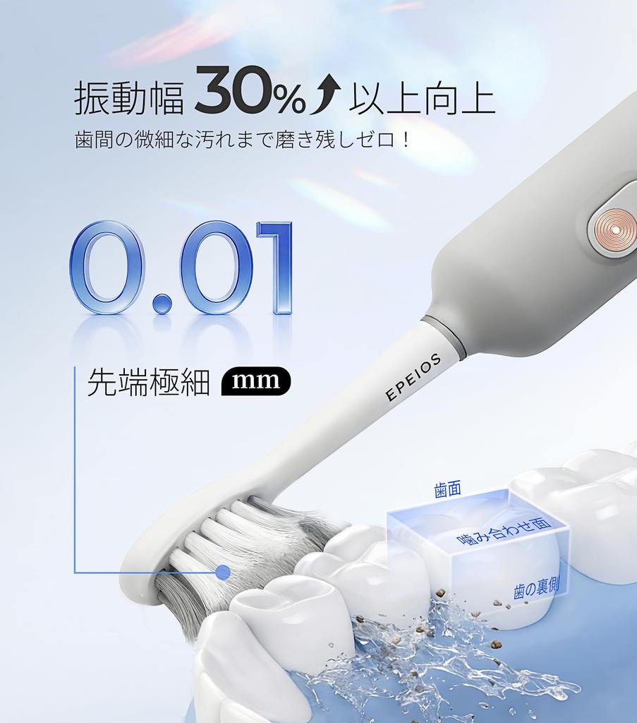 By Practicing Epeios OKare PRO Sonic Electric Toothbrush Includes 2 Replacement Brush Fast IPX7 Memory Function Perfect Gift [Recommended Dentists] -