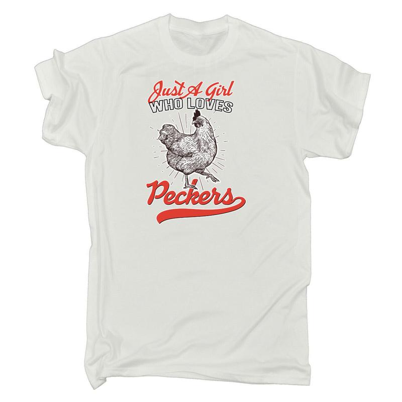 Just A Girl Who Loves Peckers Mens Novelty Funny T Shirt S разноцветный