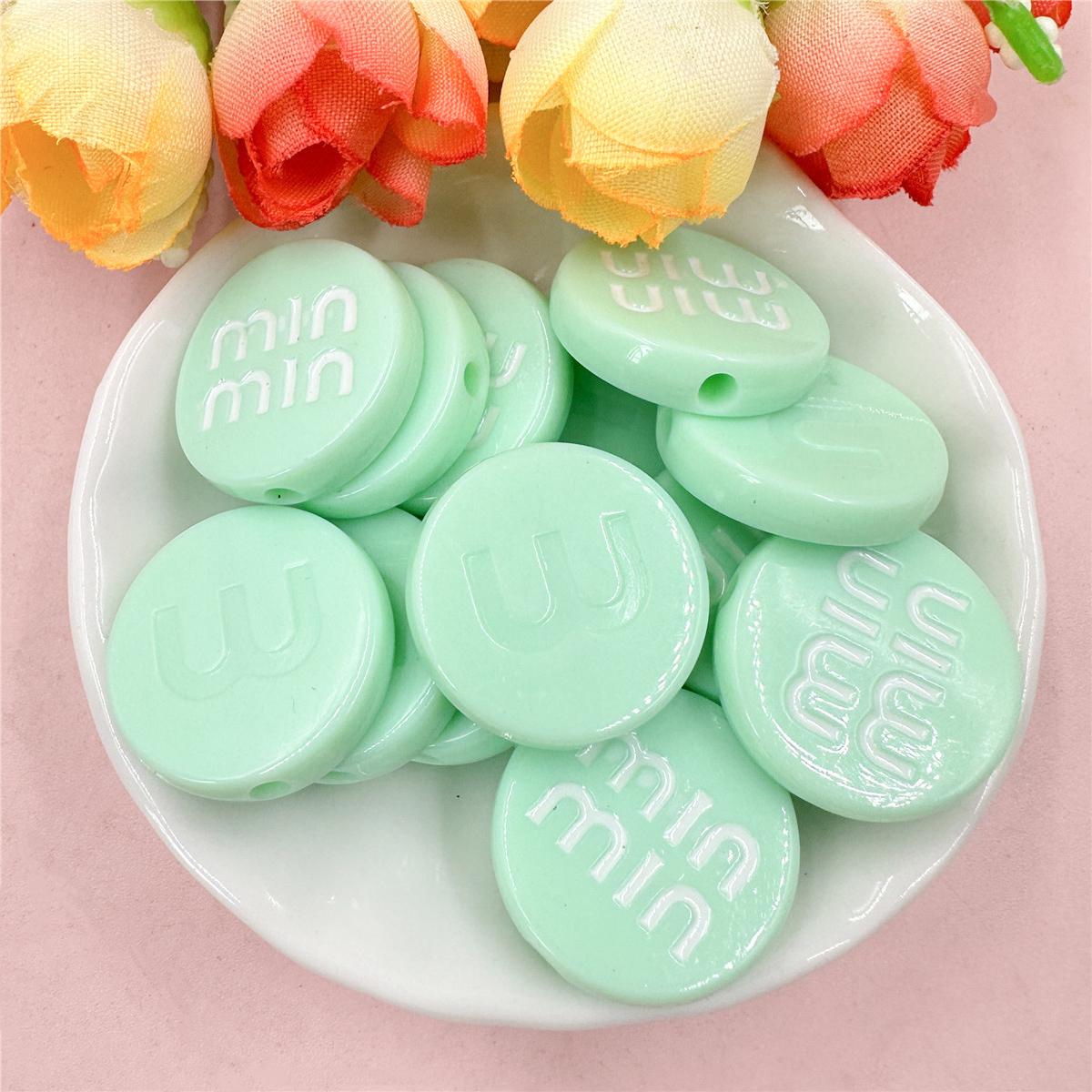 

Имитация молочных таблеток, акриловые бусины, материалы ручной работы, 21 мм, детские украшения для сережек, однотонные, 20 шт./пакет, ожерелья, буквы M, маркировка ювелирных изделий светло-зеленый