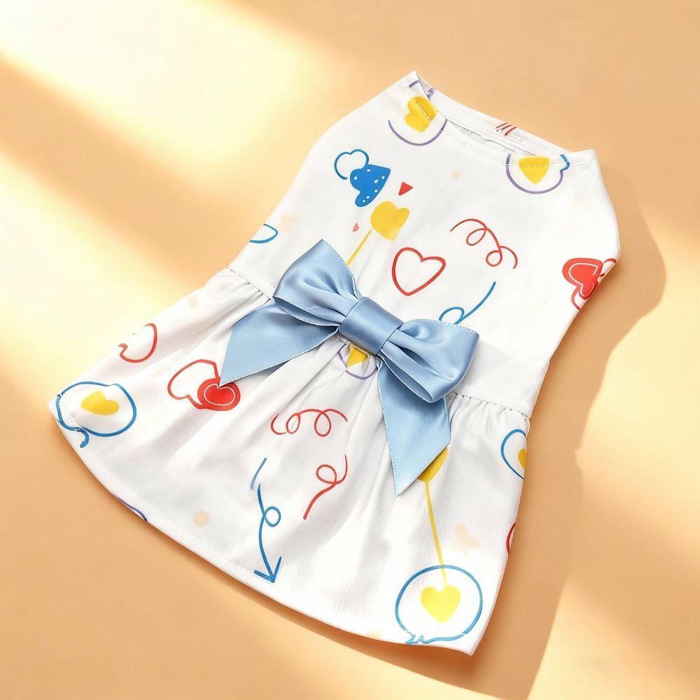 Pretty Summer Dog Clothes Breathable Dog Sleeveless Dress Fashion Cute Puppy Clothes Pet Costumes