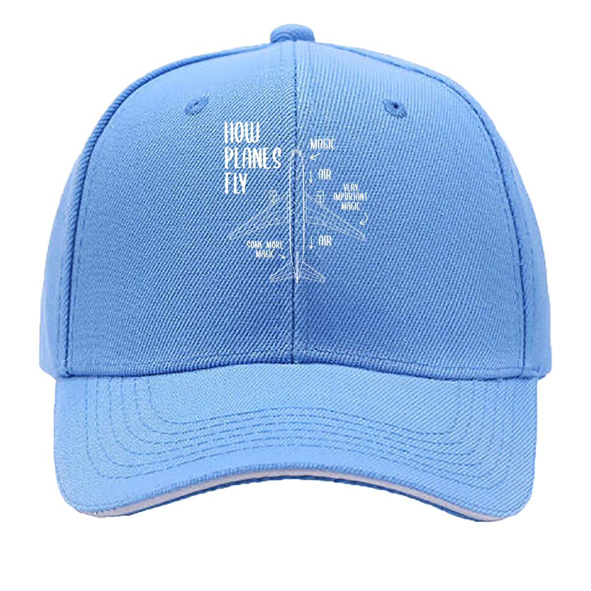 

Pale Planes Draw Light Traces Hip Hop hat Fashion Outdoor Sports Sandwich Baseball Cap One Size світло-синій колір