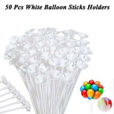 Support de tige de ballon en plastique de 32cm, support de tige de ballon en latex pour vacances d'anniversaire