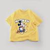 Solid Color  Mickey Children T-shirt Summer Clothing  Cartoon Casual Tees Crewneck Short Sleeved Tops Kids Tees