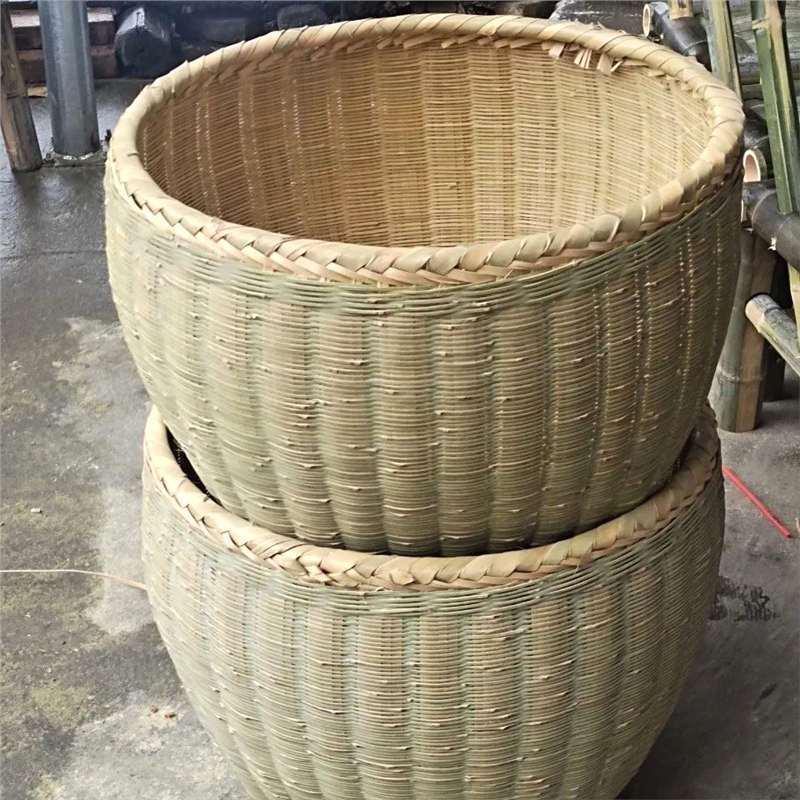 Extra Large Handmade Bamboo Woven Basket for Rice & Grain Storage