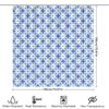 Blue White Bath Curtain With Geometric Design For Home Decor Quick Drying Fabric Shower Curtains In Blue Tones (60X72)