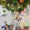 Horse Acrylic Pendant 2D Car Mirror Charm Fashionable Bag Keychain DIY Crafts Art Gift for Equestrian