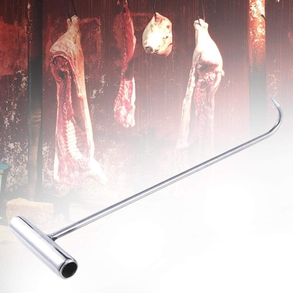 Manhole Hook Tool with T Shape Handle Rolling Lifting Butcher Pull L