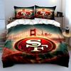 Golden Gate Bridge SF Logo Design Bedding Duvet Cover Set Duvet Cover Pillowcases  (1*Duvet Cover 2*Pillowcases, Without Duvet Insert)