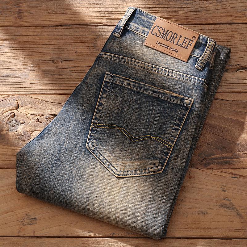 Men's Straight-leg, Loose-fit Stretch Jeans – Summer Stretch Style