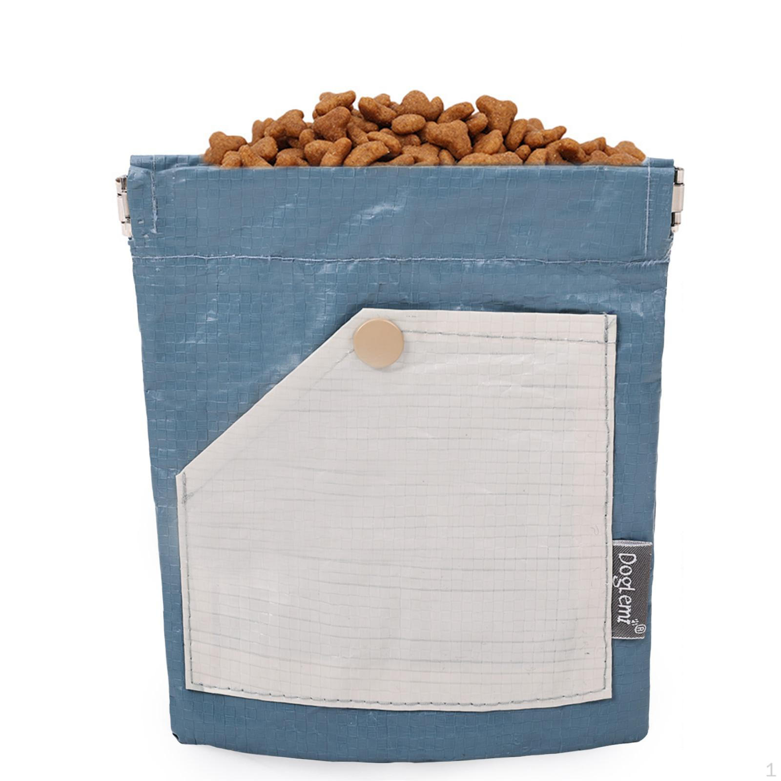 

Dog Training Bag Dogs Treat Tote Snacks Pouch Puppy Walking for Travel Outside Cream Blue