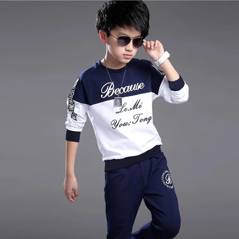 Kinderkleding Sets Lente Tieners Sets Jongens Trainingspak Kinderen Outfit Pak voor Jongen Sweatshirt + Broek Sets Kleding