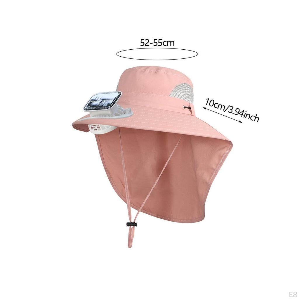 Children Outdoor Hat with Solar Fan Cooling Multifunctional Rechargeable for Sport Golf Hiking