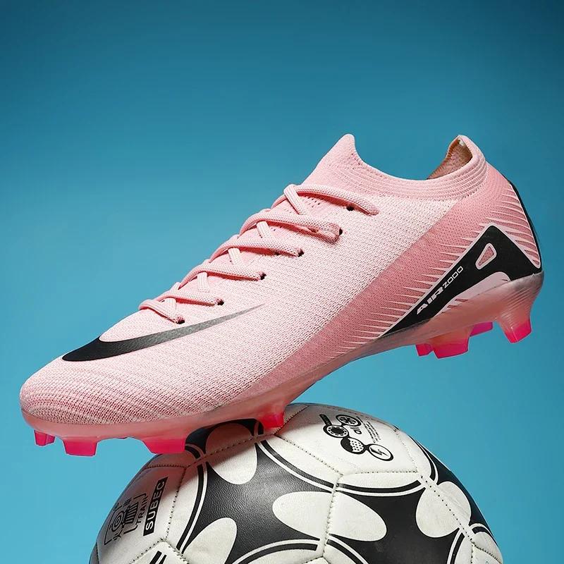 New Men Non-Slip Soccer Shoes Training Shoes Grass High Ankle Drop Shipping Hot-selling Football Boots Professional Outdoor