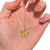 Hollow Butterfly Necklace Fairy Fluttering Girl Pendant Light Luxury New Chinese Collarbone Chain