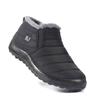 Unisex Plus Size Fleece-Lined Cotton Snow Boots for Middle-Aged & Elderly - Warm, Slip-On, Low-Cut Design