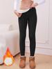 Women's Plus Size Lambswool Leggings - High Waist, Velvet-Lined, Abdomen Control, Warm for Autumn/Winter.